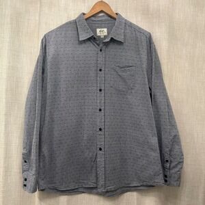Ecko Unltd Men's‎ XXL Dobby Weave Button Up Cotton Long Sleeve Shirt Gray